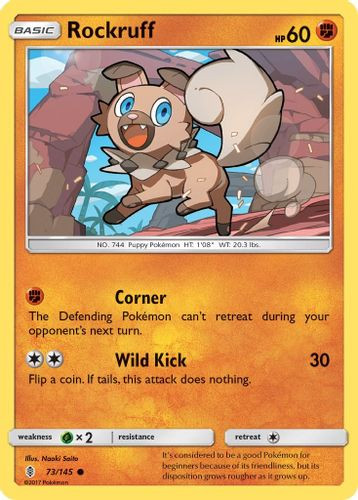 SM02-GRI-073/145C Rockruff (Reverse Holo)