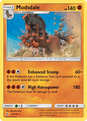 SM02-GRI-076/145HR Mudsdale (Reverse Holo)