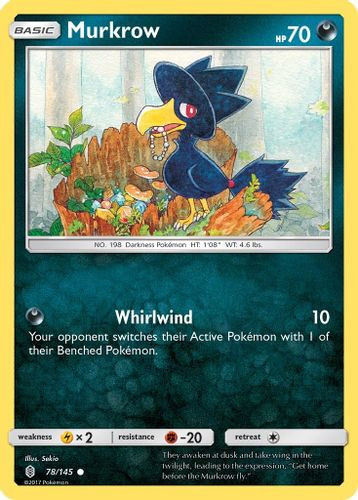 SM02-GRI-078/145C Murkrow (Reverse Holo)