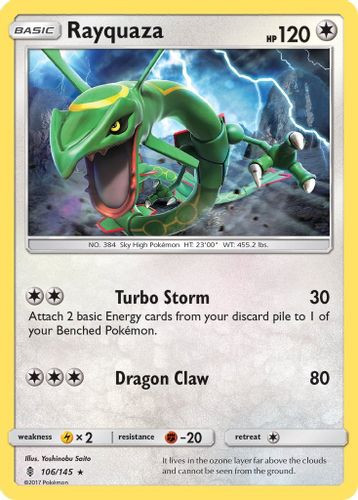 SM02-GRI-106/145R Rayquaza (Reverse Holo)