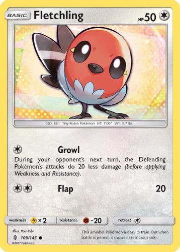 SM02-GRI-109/145C Fletchling (Reverse Holo)