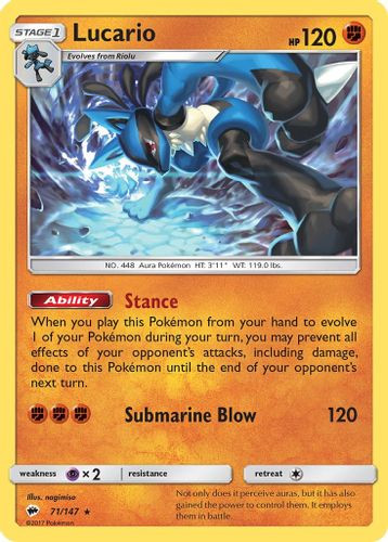 SM03-BUS-071/147HR Lucario (Holo)