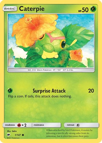 SM03-BUS-001/147C Caterpie (Reverse Holo)