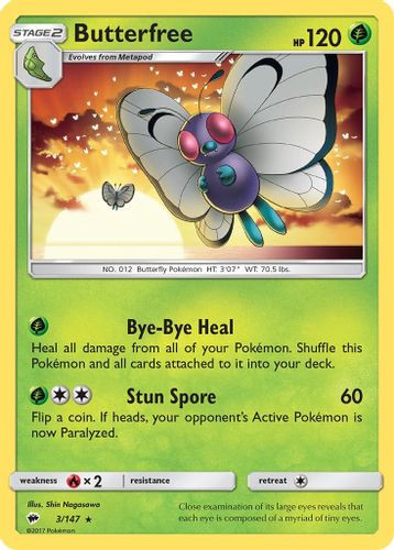 SM03-BUS-003/147R Butterfree (Reverse Holo)