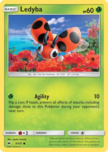 SM03-BUS-009/147C Ledyba (Reverse Holo)