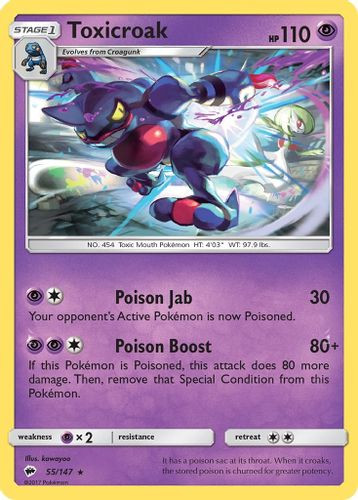 SM03-BUS-055/147R Toxicroak (Reverse Holo)