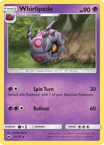 SM03-BUS-057/147UC Whirlipede (Reverse Holo)