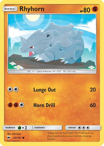 SM03-BUS-065/147C Rhyhorn (Reverse Holo)