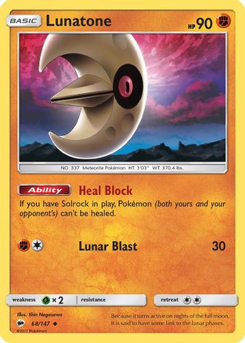 SM03-BUS-068/147UC Lunatone (Reverse Holo)