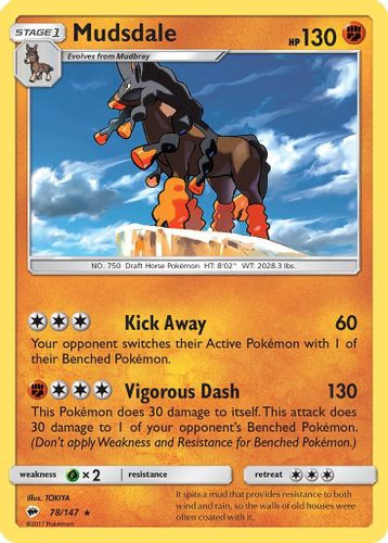 SM03-BUS-078/147R Mudsdale (Reverse Holo)