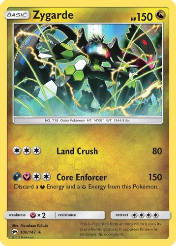 SM03-BUS-100/147HR Zygarde (Reverse Holo)