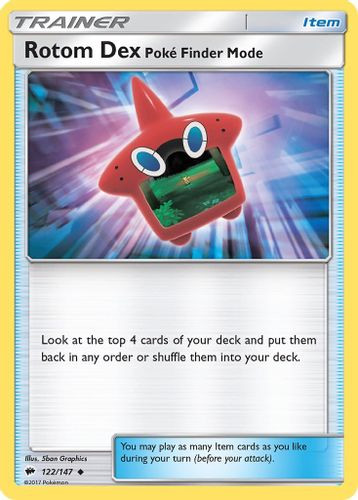 SM03-BUS-122/147UC Rotom Dex Poke Finder Mode (Reverse Holo)