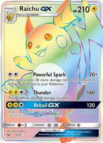 SM03A-SLG-075/73SEC Raichu GX (Holo)