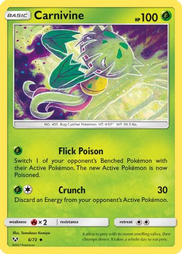 SM03A-SLG-006/73UC Carnivine (Reverse Holo)