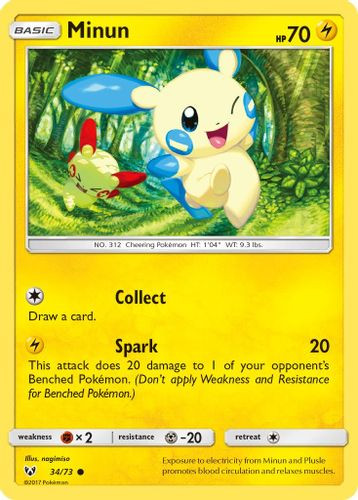 SM03A-SLG-034/73C Minun (Reverse Holo)