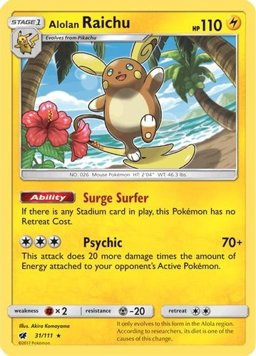 SM04-CIN-031/111HR Alolan Raichu (Holo)