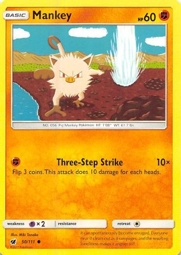 SM04-CIN-050/111C Mankey (Reverse Holo)