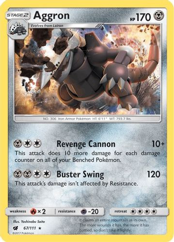 SM04-CIN-067/111HR Aggron (Reverse Holo)