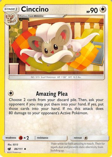 SM04-CIN-086/111UC Cinccino (Reverse Holo)