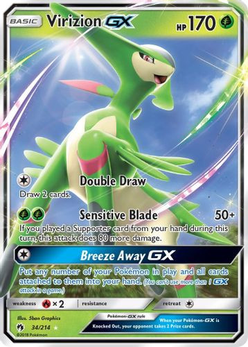 SM08-LOT-034/214UR Virizion GX (Holo)