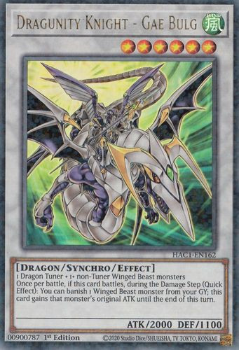 HAC1-EN162 Dragunity Knight - Gae Bulg (Duel Terminal Technology Ultra Rare) <1st>