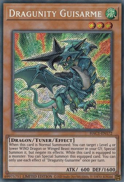 HAC1-EN172 Dragunity Guisarme (Secret Rare) <Ltd>