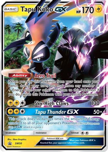 [SMP-050] Tapu Koko GX (Holo)