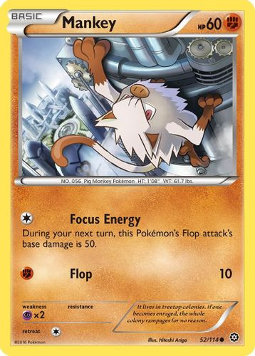 XY11-STS-052/114C Mankey (Reverse Holo)
