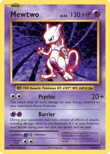 XY12-EVO-051/108R Mewtwo (Reverse Holo)