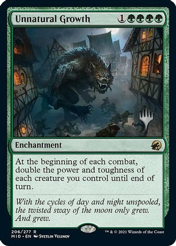 Planeswalker Stamped - Unnatural Growth-206R (Foil)