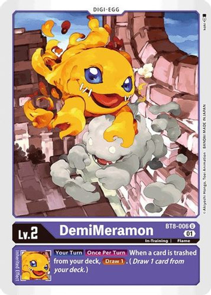 BT08-006U DemiMeramon (Prerelease Stamp) (Foil)