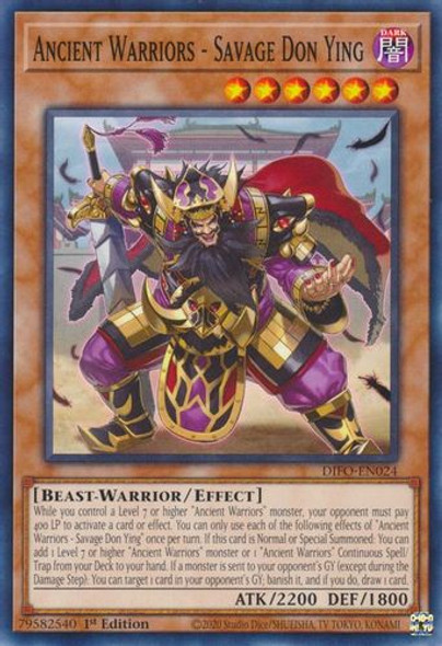 DIFO-EN024 Ancient Warriors - Savage Don Ying (Common) <1st>