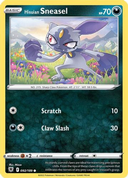 [SWSH10][ASR-092/189C] Hisuian Sneasel