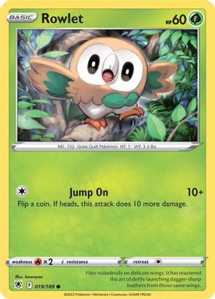 SWSH10-019/189C Rowlet (Reverse Holo)