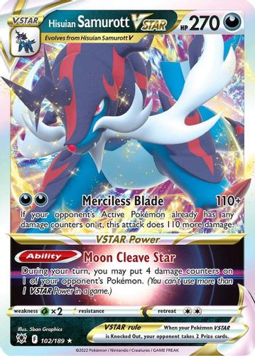 [SWSH10][ASR-102/189UR] Hisuian Samurott VSTAR (Holo)