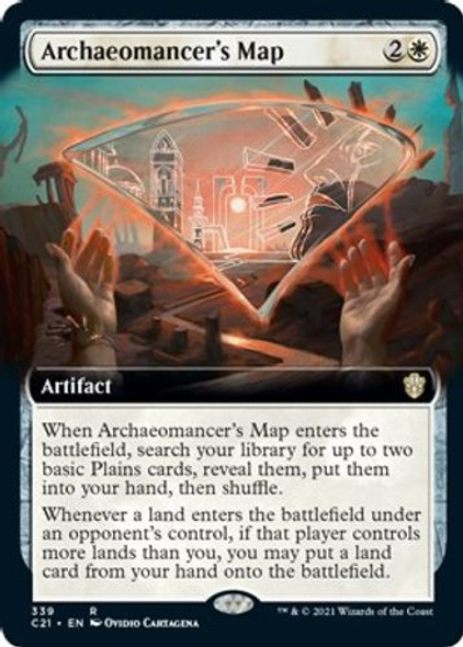 C21-339R Archaeomancer's Map (Extended Art)