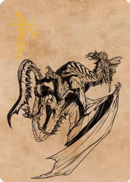 CLBART-047 Ancient Silver Dragon Art Card (Signature Art Card) (Gold Stamped)