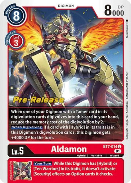 BT07-014U Aldamon (Prerelease Stamp) (Foil)