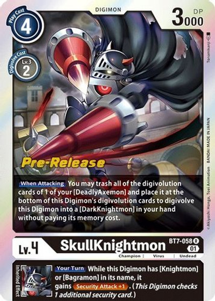 BT07-058R SkullKnightmon (Prerelease Stamp) (Foil)