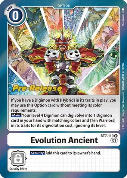 BT07-110R Evolution Ancient (Prerelease Stamp) (Foil)