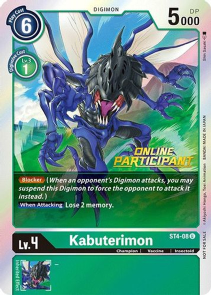 ST04-08U Kabuterimon (2021 Championship Online Regional) [Online Participant] (Foil)