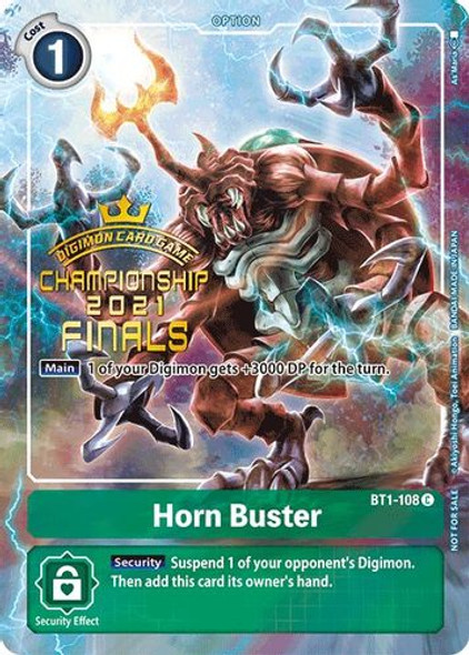 BT01-108C Horn Buster (2021 Championship Finals Tamer‘s Evolution Pack) (Foil)