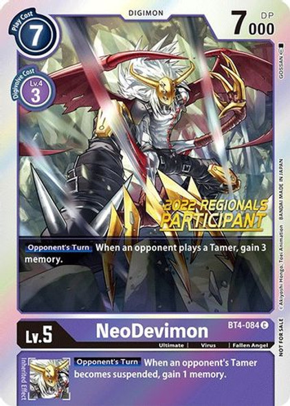 BT04-084C NeoDevimon (2022 Championship Online Regional) [Online Participant] (Foil)