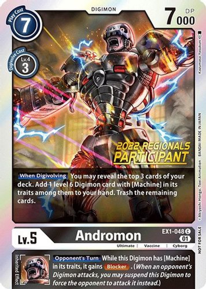 EX01-048C Andromon (2022 Championship Online Regional) [Online Participant] (Foil)