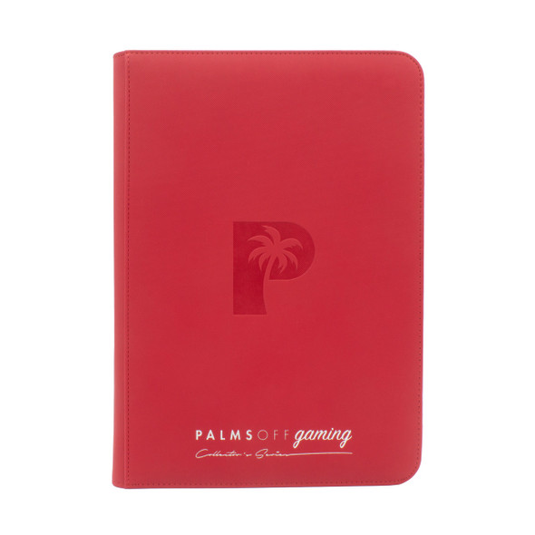 Palms Off Gaming - 9 Pocket Zip Trading Card Binder (Red)