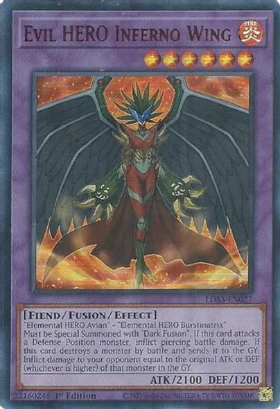 LDS3-EN027 Evil HERO Inferno Wing (Red Ultra Rare) <1st>