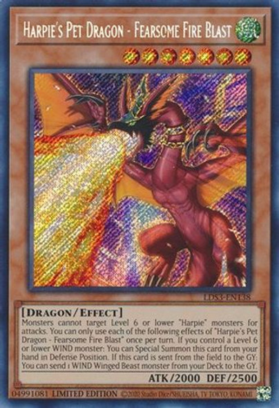 LDS3-EN138 Harpie's Pet Dragon - Fearsome Fire Blast (Secret Rare) <Ltd>