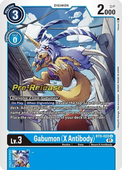 BT09-020U Gabumon (X Antibody) (Prerelease Stamp) (Foil)