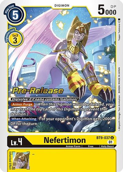 BT09-037U Nefertimon (Prerelease Stamp) (Foil)