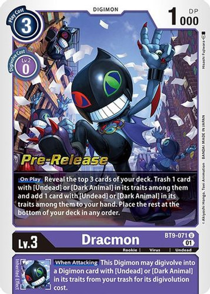 BT09-071U Dracmon (Prerelease Stamp) (Foil)